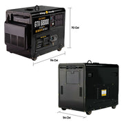 Diesel Generator Single Phase 8.4kw Rated Diesel 6kw 13hp Portable V379-DIESLGEN840005