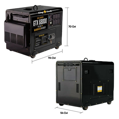 Diesel Generator Single Phase 8.4kw Rated Diesel 6kw 13hp Portable V379-DIESLGEN840005