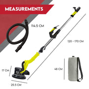 2000W Electric Drywall Sander Hand-Held Machine Plaster Wall Vacuum Bag 7-Speed V379-DRYSND2309