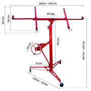 16FT Drywall Gyprock Panel Lifter Plaster Board Sheet Hoist Lift Plasterboard V379-DRYWALLH0SET09