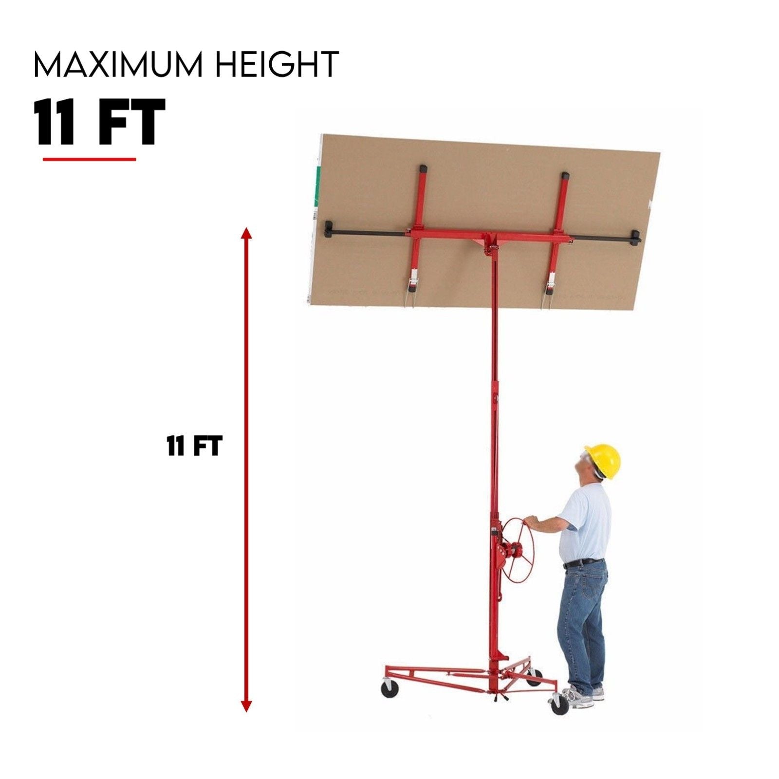 11FT Sheet Panel Lifter Plaster Drywall Panel Gyprock Plasterboard Hoist Lift V379-DRYWLLHS11