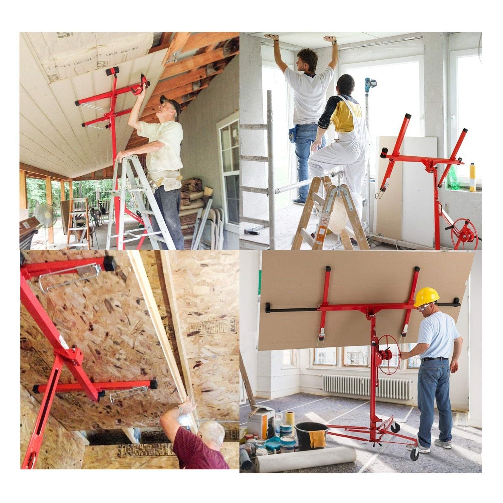 16FT Sheet Panel Lifter Plaster Drywall Panel Gyprock Plasterboard Hoist Lift V379-DRYWLLHS16