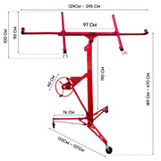 16FT Sheet Panel Lifter Plaster Drywall Panel Gyprock Plasterboard Hoist Lift V379-DRYWLLHS16
