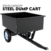 270kg Steel Dump Cart for Ride on Mower ATV Metal Garden Trailer V379-DUMPCART27