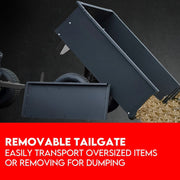 270kg Steel Dump Cart for Ride on Mower ATV Metal Garden Trailer V379-DUMPCART27