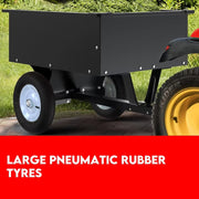 270kg Steel Dump Cart for Ride on Mower ATV Metal Garden Trailer V379-DUMPCART27