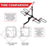 2 E Bike Platform Rack Rear Vehicle Car Carrier Bicycle Holder Hitch Receiver Foldable V379-EBKCARBC20