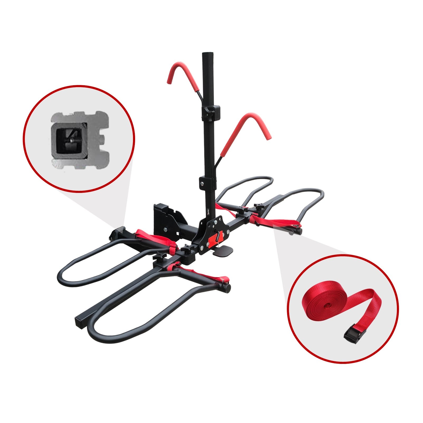 2 Bike Rack for Car SUV Rear Bicycle Holder Carrier Hitch Mount Platform Holder V379-EBKCARBC200801