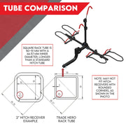 2 Bike Rack for Car SUV Rear Bicycle Holder Carrier Hitch Mount Platform Holder V379-EBKCARBC200801