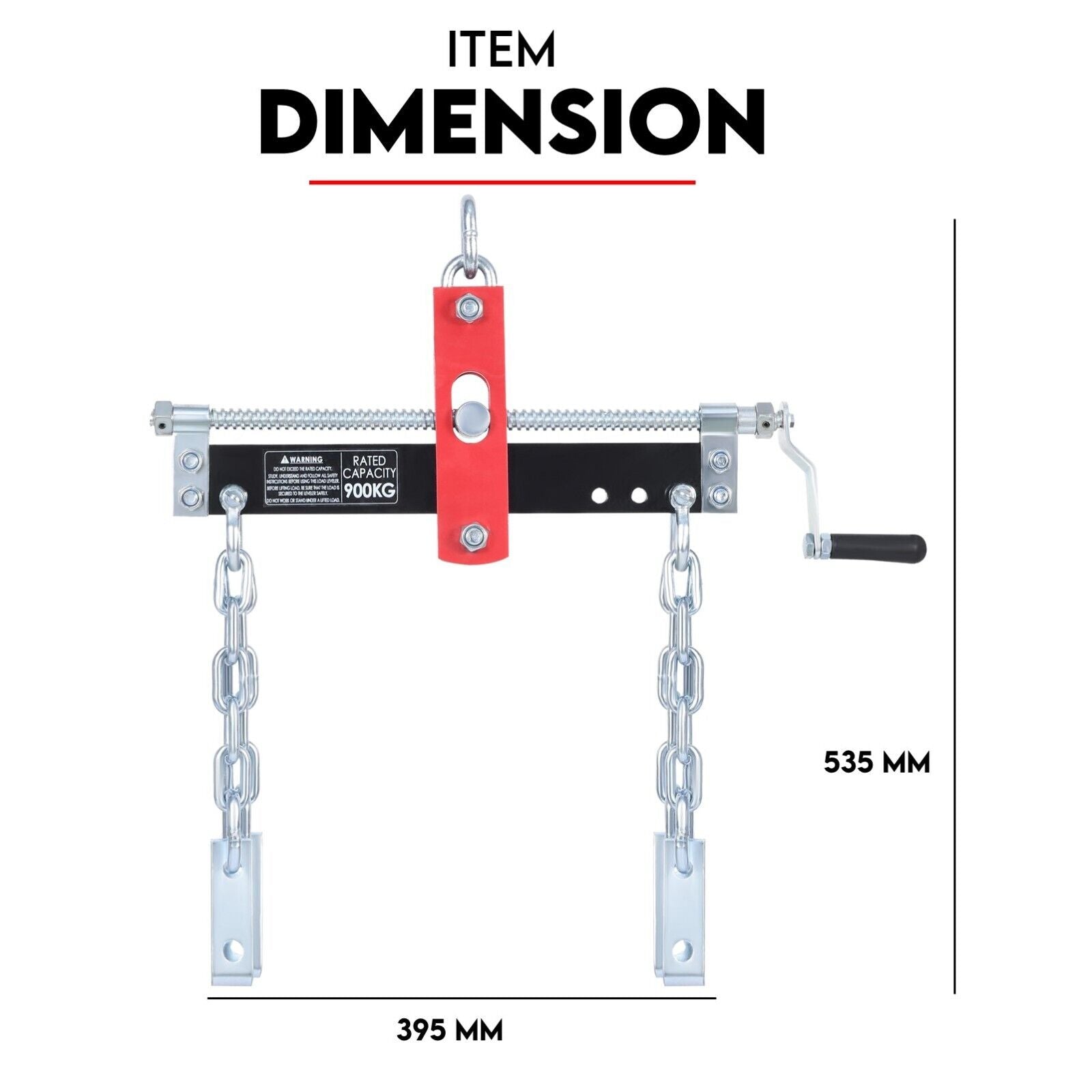 Engine Leveler Balancer 907kg Load Shop Crane Hoist Chain Lift Loading Leveller V379-ENGLEVLR200004