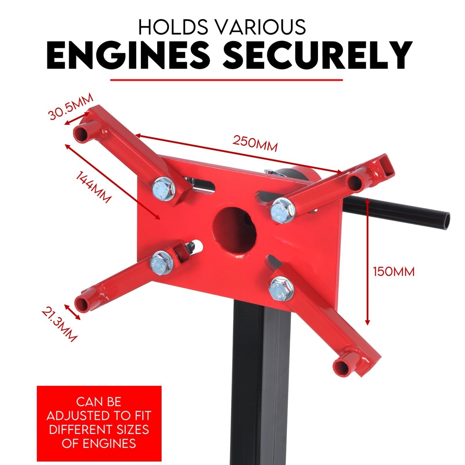 Engine Stand H Frame 450kg 1000lb Industrial Workshop Cars Auto Motor 4 Wheels V379-ENGSTND1LB