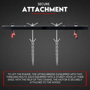 500Kg Engine Support Bar Beam Transmission Gearbox Lift Hoist Crane Garage V379-ENGSUPRBEA