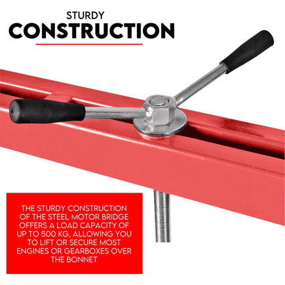 500Kg Engine Support Bar Beam Transmission Gearbox Lift Hoist Crane Garage V379-ENGSUPRBEA
