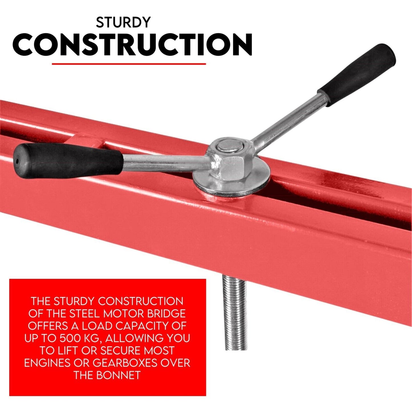 Engine Support Bar Engine Load Leveler 1100 Lbs Transmission w/ Dual Hook V379-ENGSUPRBEAM002