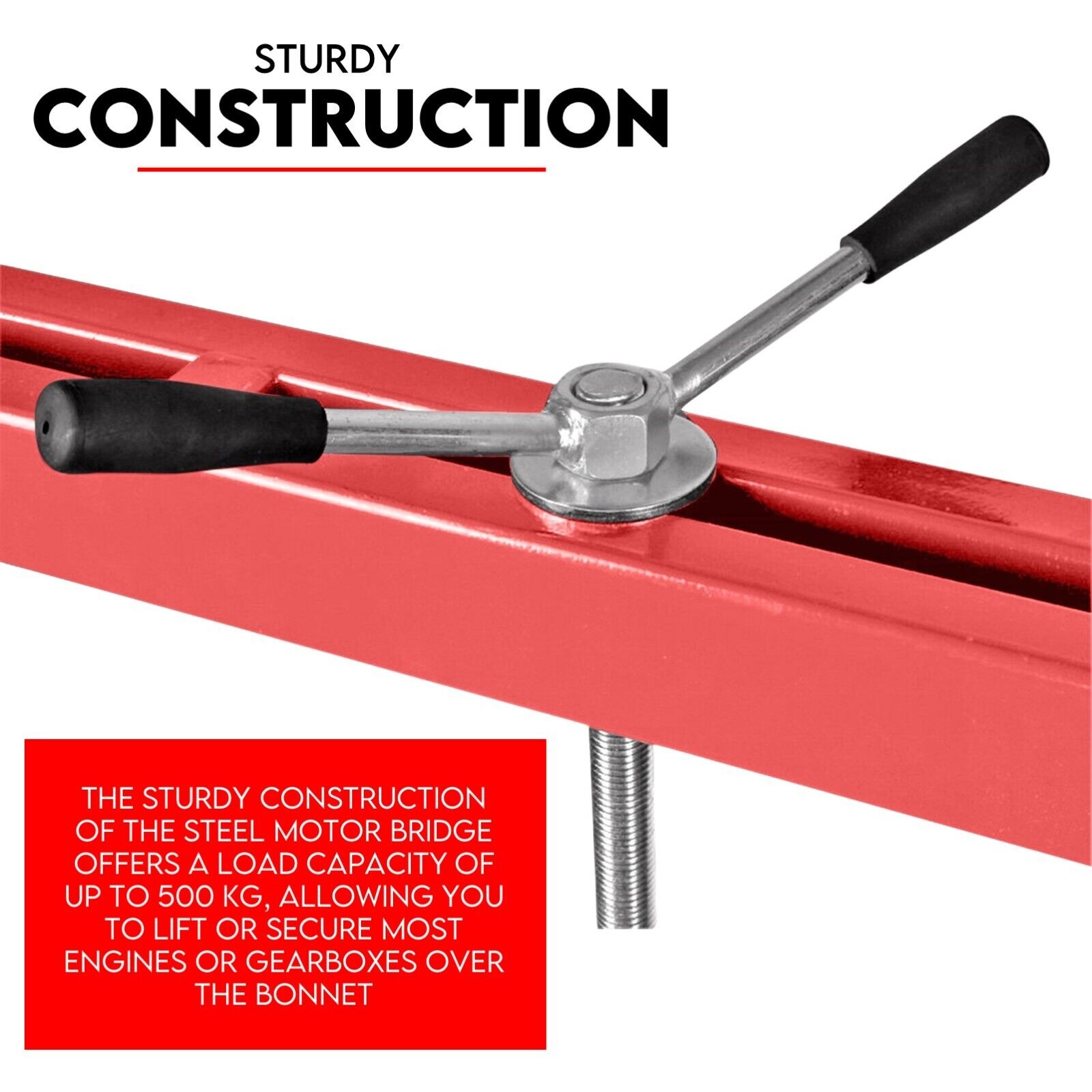Engine Support Bar Engine Load Leveler 1100 Lbs Transmission w/ Dual Hook V379-ENGSUPRBEAM002