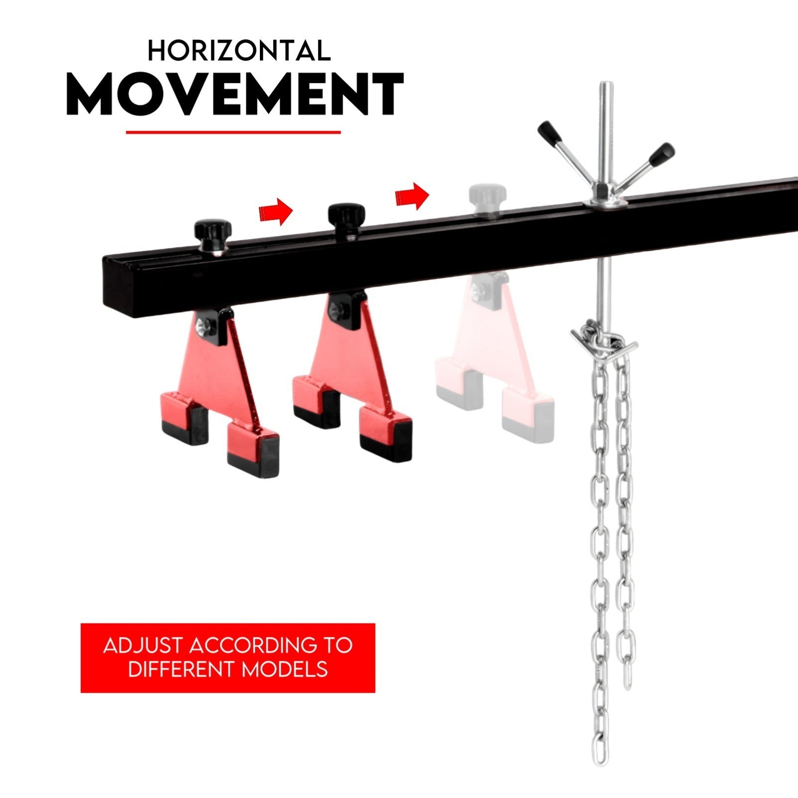 Engine Support Bar Engine Load Leveler 1100 Lbs Transmission w/ Dual Hook V379-ENGSUPRBEAM002