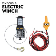 800kg Electric Hoist Winch Crane 12V Swivel Car Truck UTE Lift 360 degrees Pick up V379-EWINCHCRAN