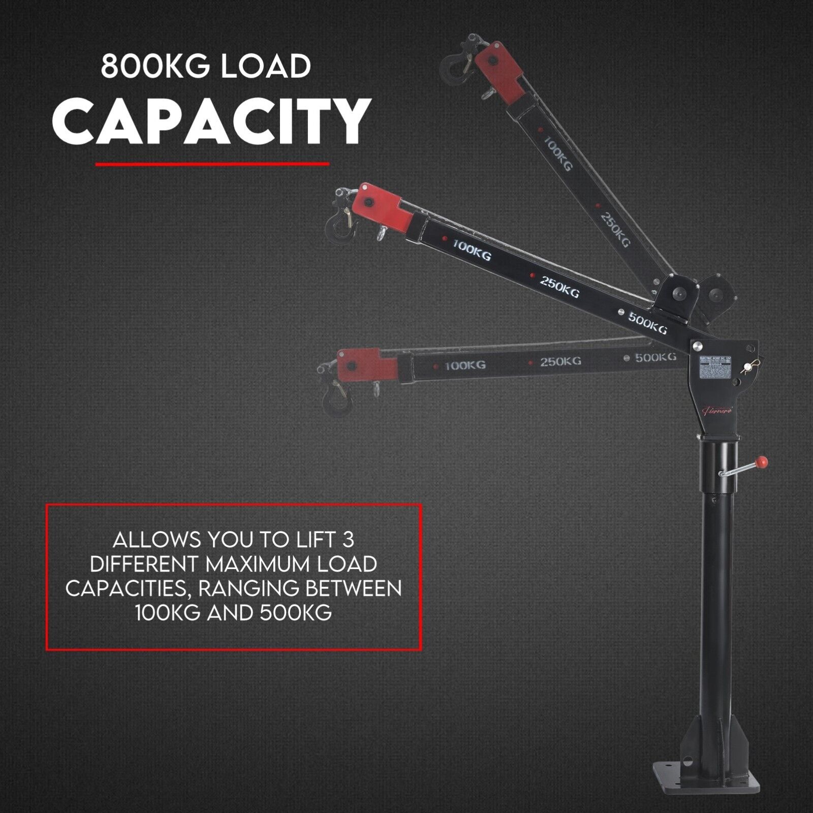 800kg Electric Hoist Winch Crane 12V Swivel Car Truck UTE Lift 360 degrees Pick Up V379-EWINCHCRANE001