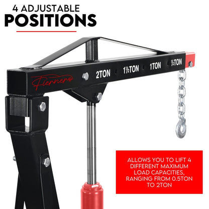 2 Ton Hydraulic Engine Crane Folding Hoist Stand Mobile Garage Workshop V379-FOLDCRNB0SET07