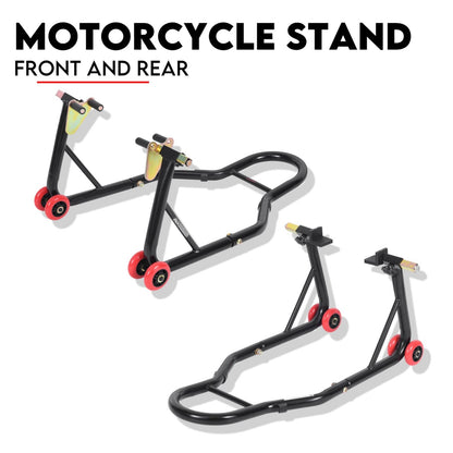 Front and Rear Motorcycle Stand Motorbike Lift Heavy Duty Paddock Carrier Bike Hoist V379-FTRRMOTSTN