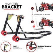 Motorcycle Stand Rear and Front V379-FTRRMOTSTND001