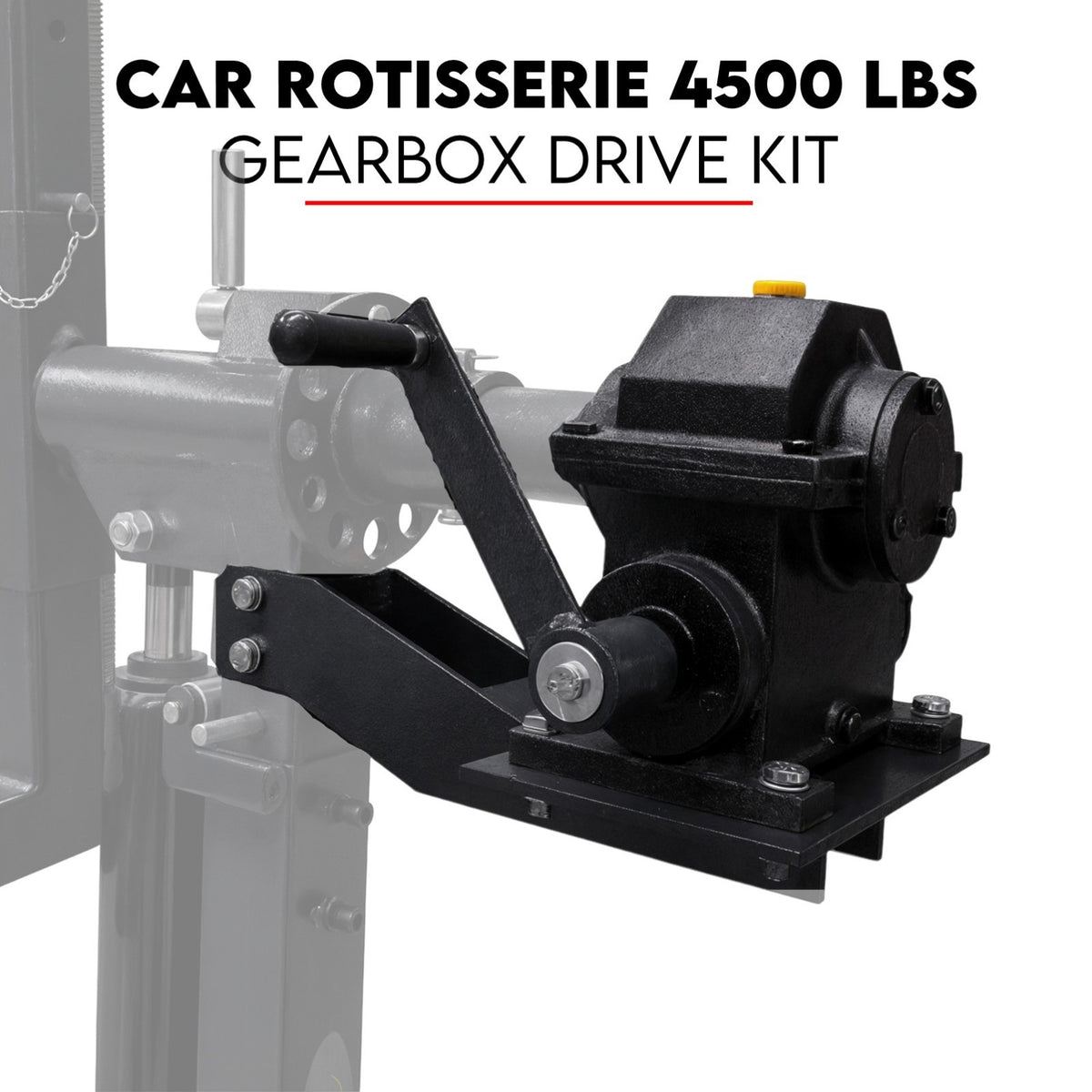 Gear Box Drive Rotation Conversion Kit for Car Rotisserie 4500LBS Auto Repair V379-GEARBOX001