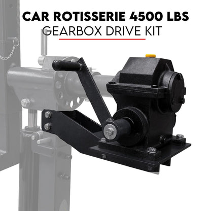Gear Box Drive Rotation Conversion Kit for Car Rotisserie 4500LBS Auto Repair V379-GEARBOX001