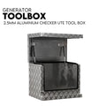 Aluminium Toolbox Ute Generator Trailer Truck Canopy Camper Tool Box 620x400x500mm V379-GENTLBXG62