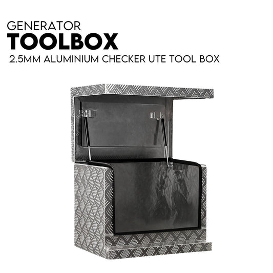 Aluminium Toolbox Ute Generator Trailer Truck Canopy Camper Tool Box 620x400x500mm V379-GENTLBXG62