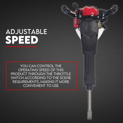 2 Stroke Petrol Demolition Jackhammer Concrete Tile Breaker 52cc Jack Hammer V379-JAKHAMER05
