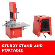 10" Meat Bandsaw Cutting Table & Mincer Band Saw Sausage Grinder Filler V379-MEATBSAW25