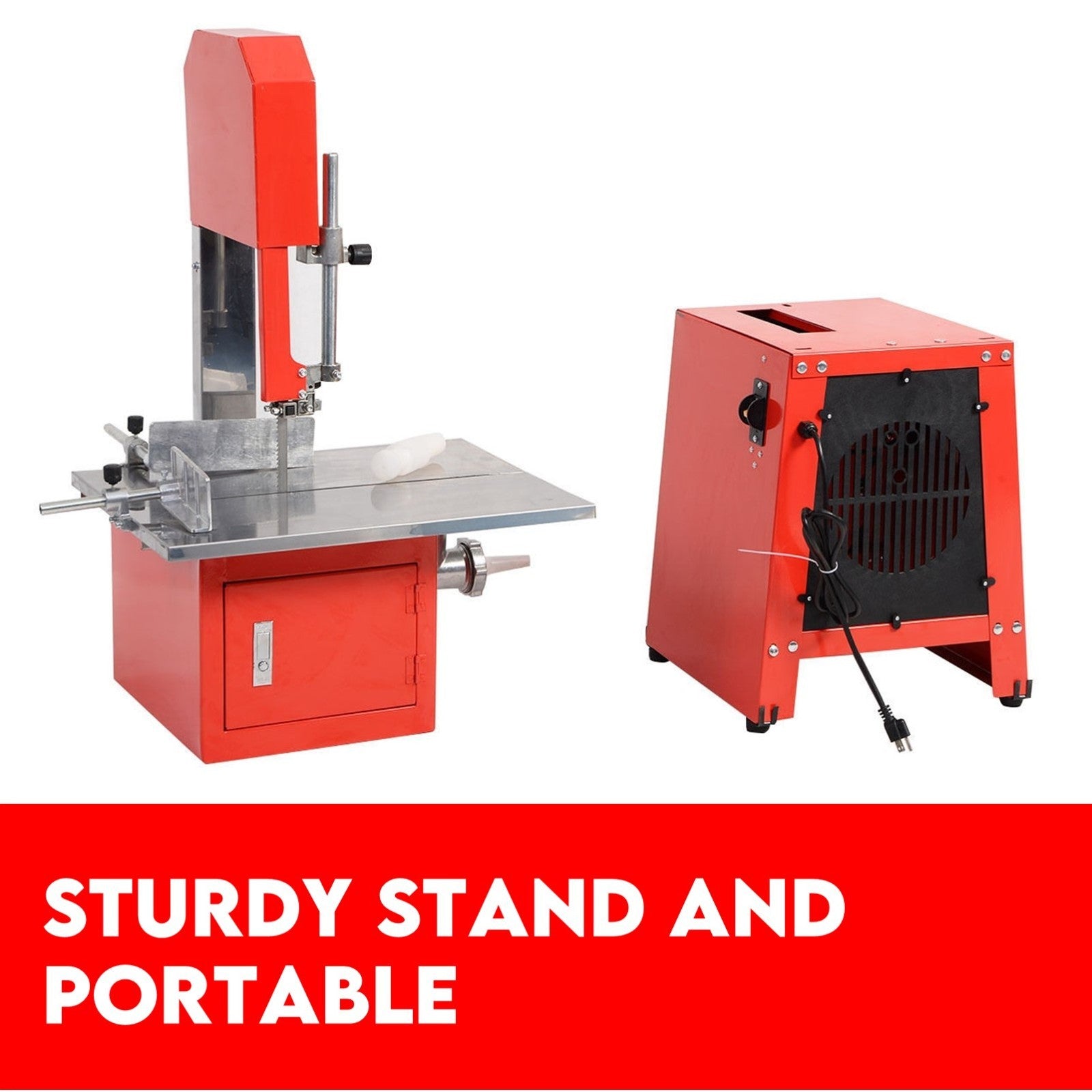 10" Meat Bandsaw Cutting Table & Mincer Band Saw Sausage Grinder Filler V379-MEATBSAW25