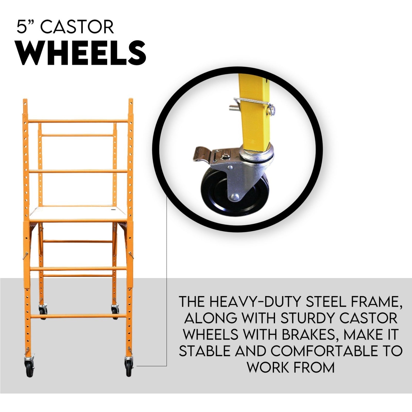 450kg Mobile Scaffold High Work Safety Platform Scaffolding Portable Ladder V379-MOBSCAFF04