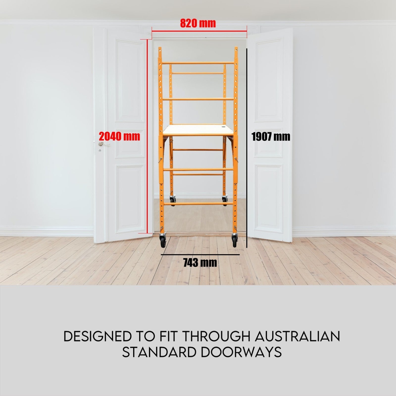 450kg Mobile Scaffold High Work Safety Platform Scaffolding Portable Ladder V379-MOBSCAFF04