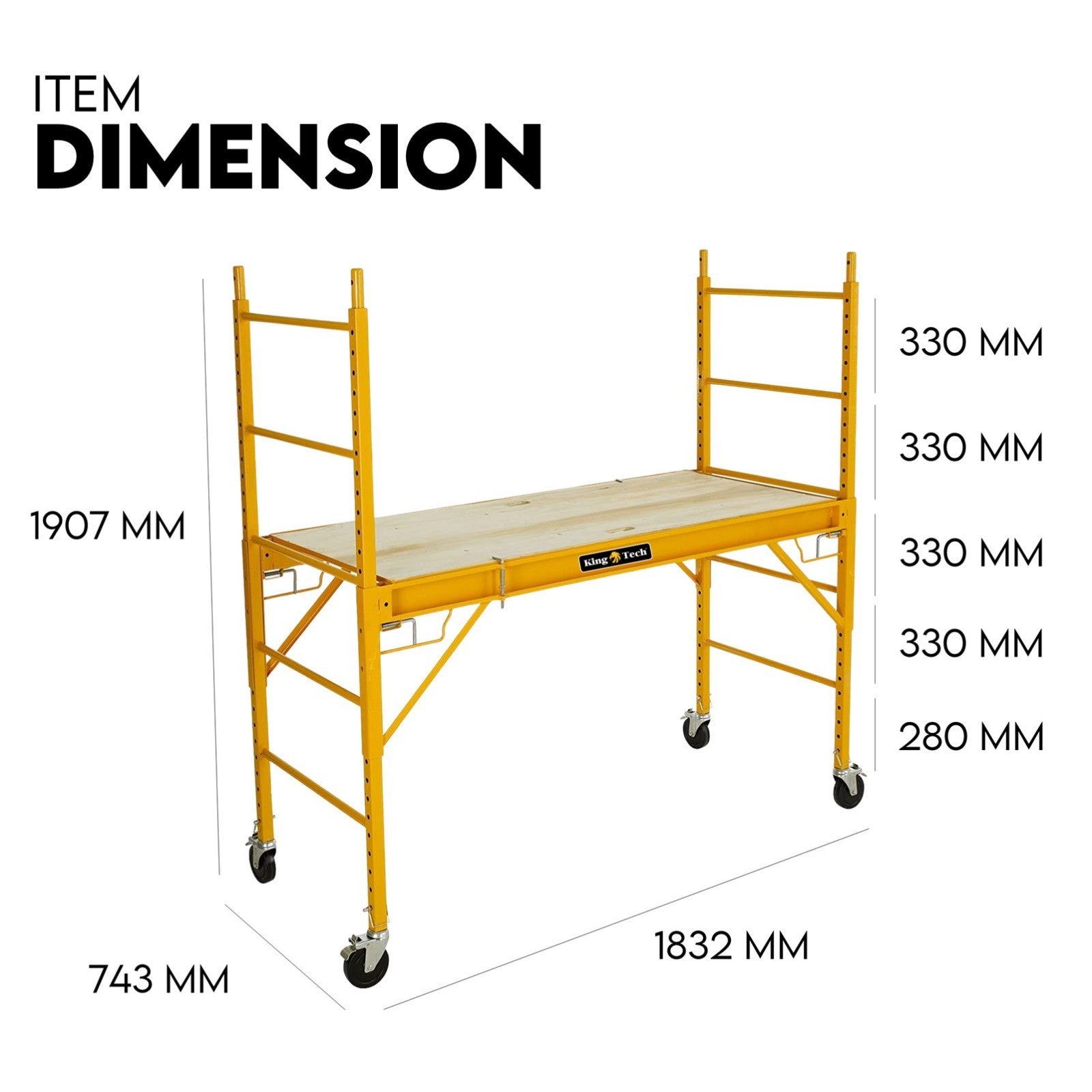 450kg Mobile Scaffold High Work Safety Platform Scaffolding Portable Ladder V379-MOBSCAFF04