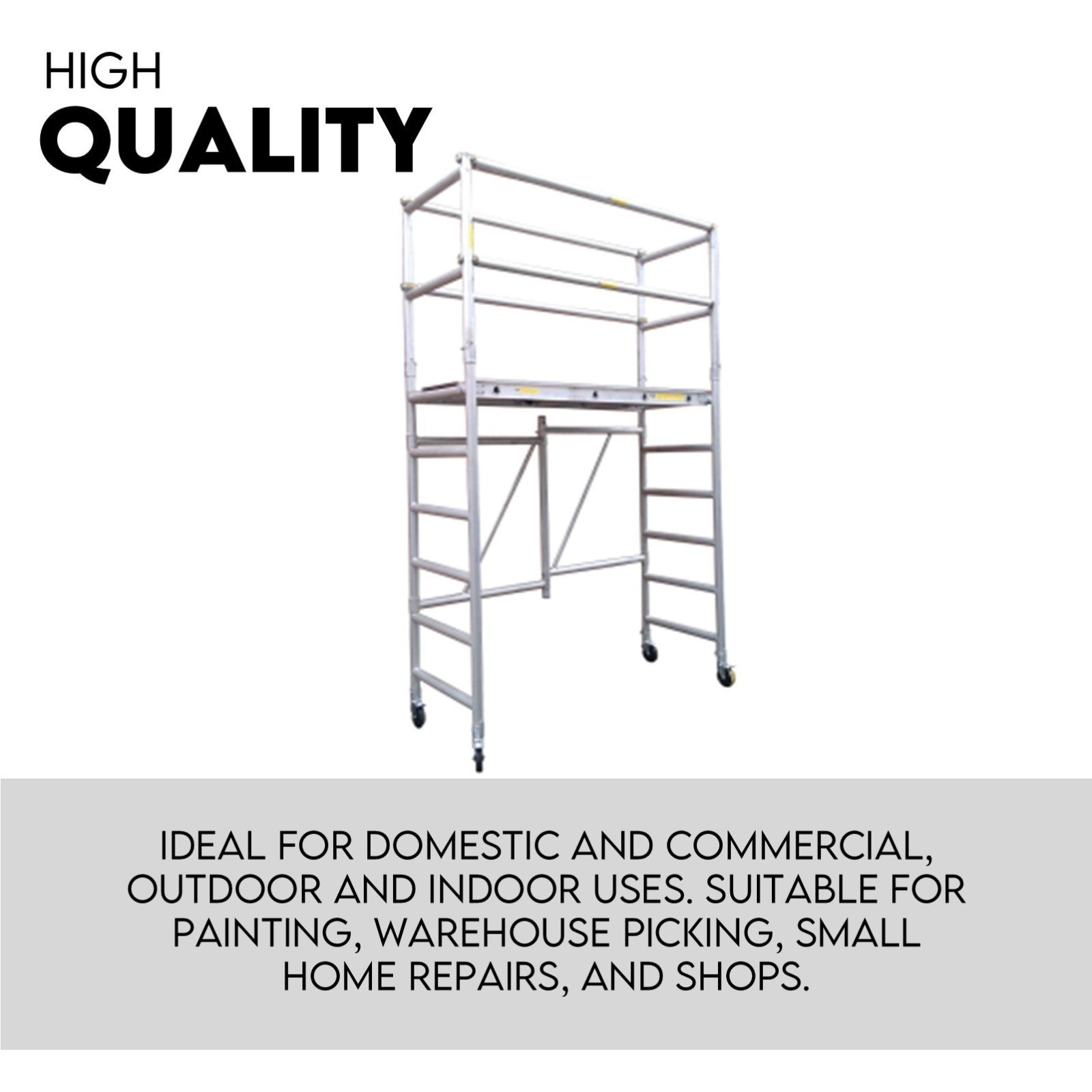3M Mobile Scaffold Aluminium 225KG Capacity Portable Safety Platform V379-MOBSCAFF30