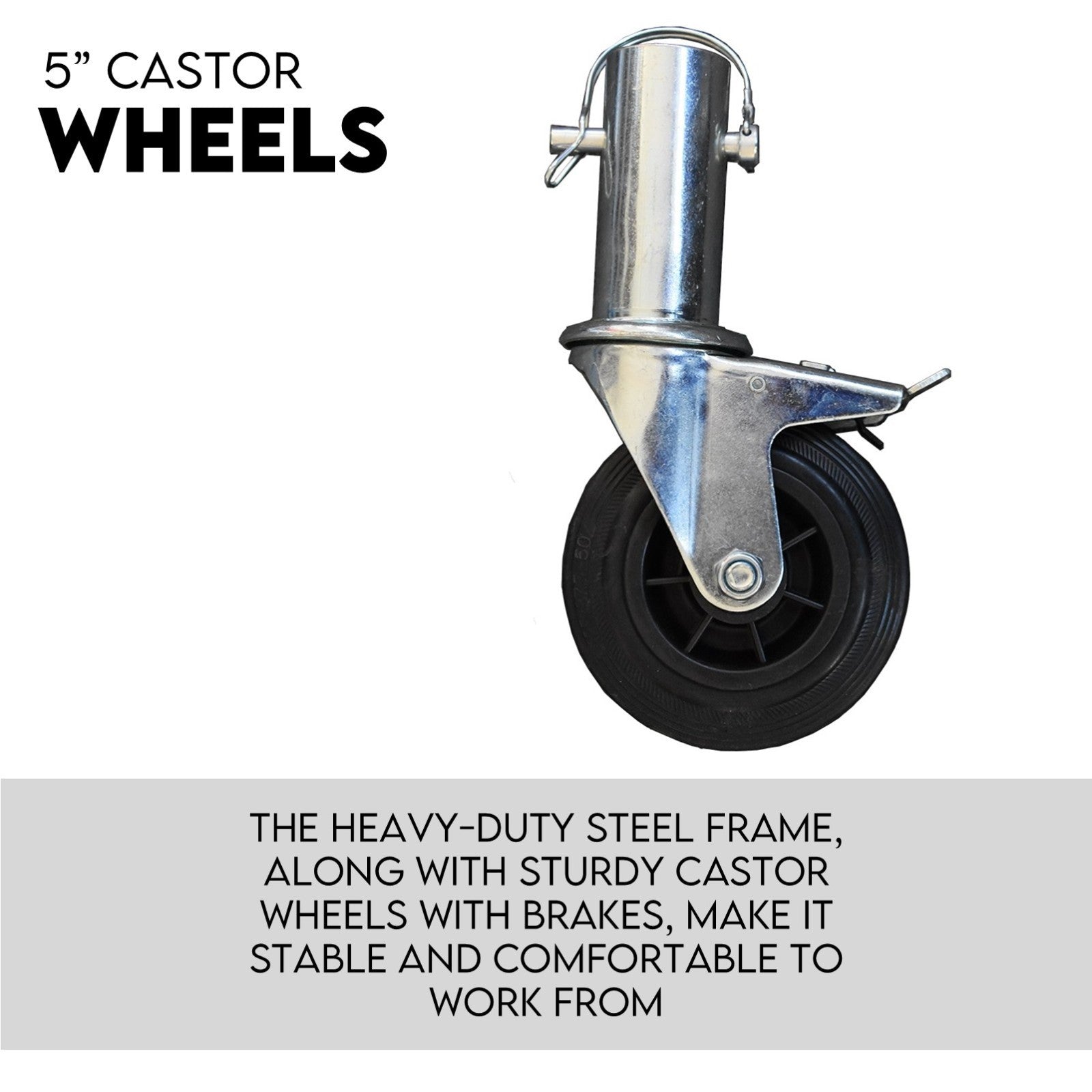 3M Mobile Scaffold Aluminium 225KG Capacity Portable Safety Platform V379-MOBSCAFF30