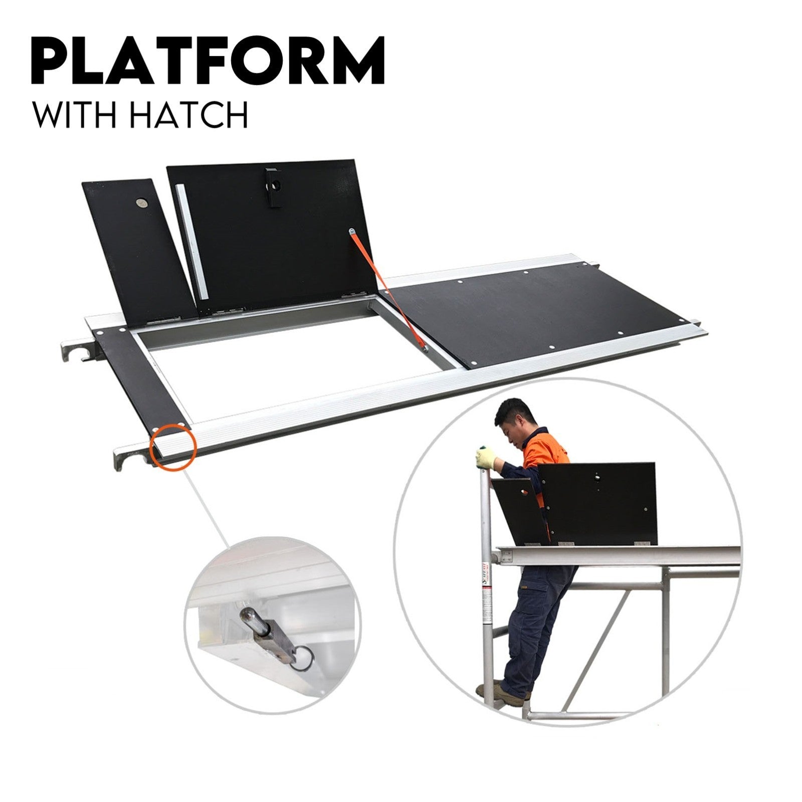 3M Mobile Scaffold Aluminium 225KG Capacity Portable Safety Platform V379-MOBSCAFF30