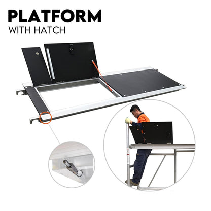 3M Mobile Scaffold Aluminium 225KG Capacity Portable Safety Platform V379-MOBSCAFF30