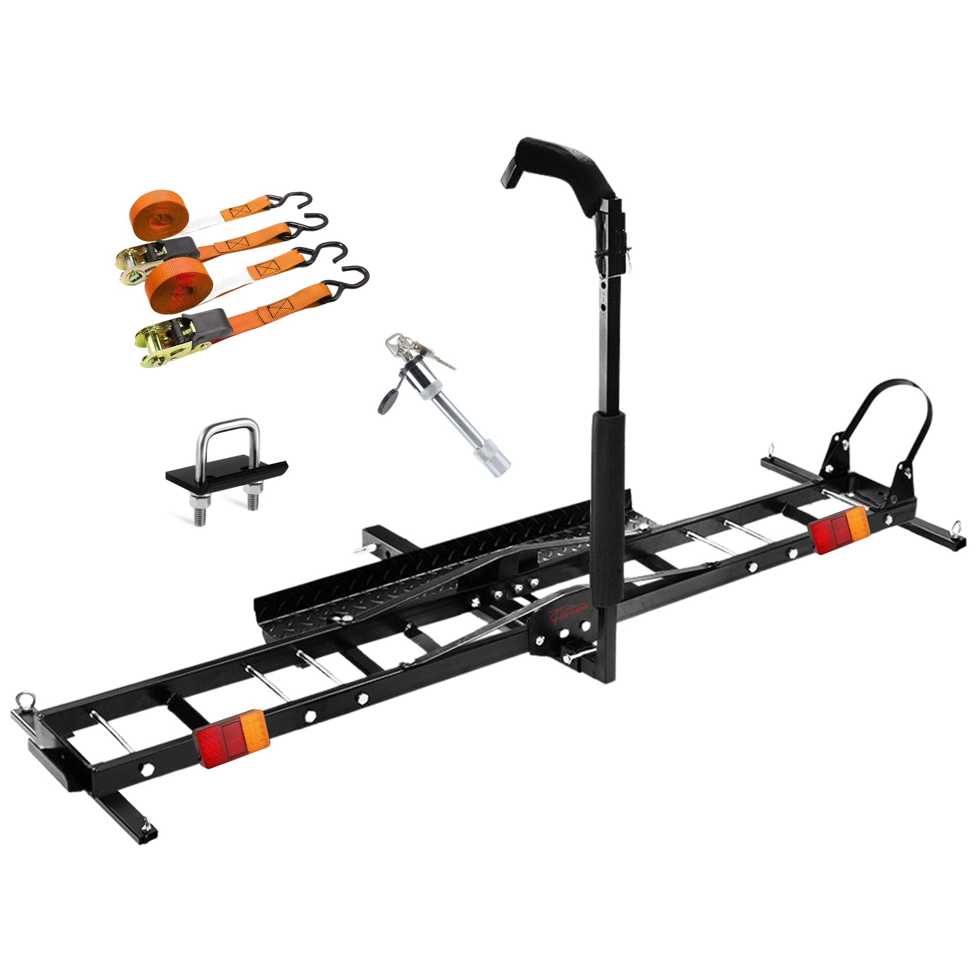 Motorcycle Motorbike Carrier Rack 2" Towbar Arm Dirt Bike Ramp Brake Lights V379-MOTORCRPM6