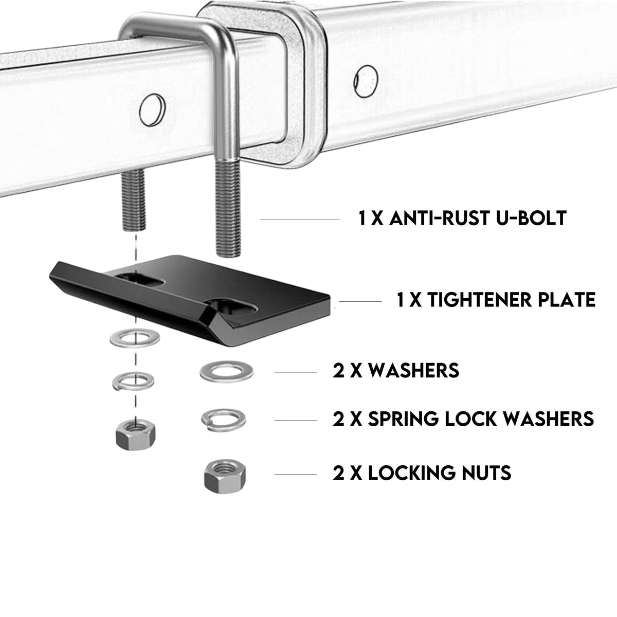 Motorcycle Motorbike Carrier Rack 2" Towbar Arm Dirt Bike Ramp Brake Lights V379-MOTORCRPM6