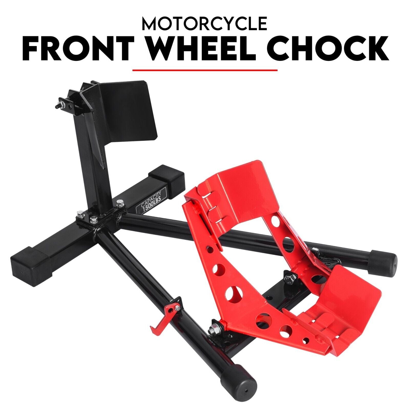 Heavy Duty Motorcycle Motorbike Stand Front Wheel Chock Trailer Transport V379-MOTORSTANDF001