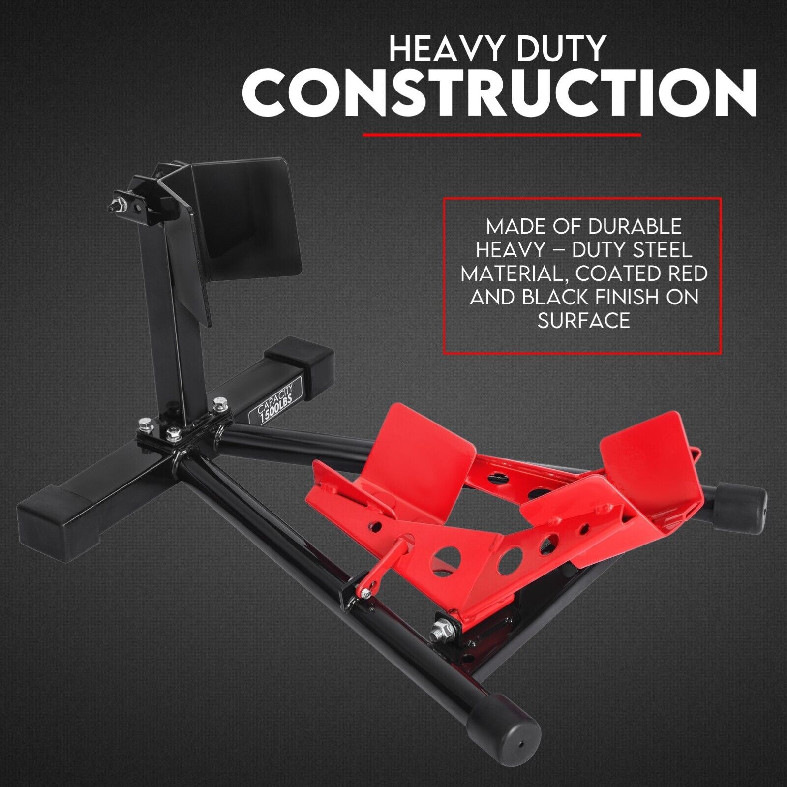 Heavy Duty Motorcycle Motorbike Stand Front Wheel Chock Trailer Transport V379-MOTORSTANDF001