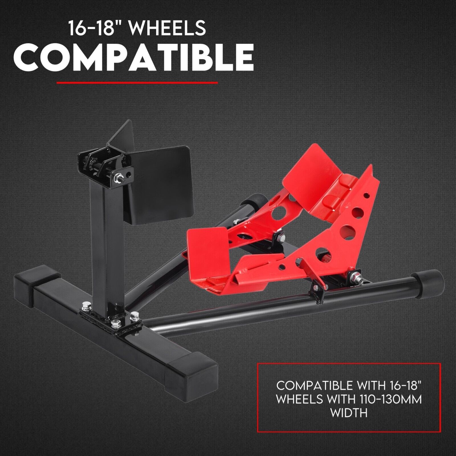 Heavy Duty Motorcycle Motorbike Stand Front Wheel Chock Trailer Transport V379-MOTORSTANDF001