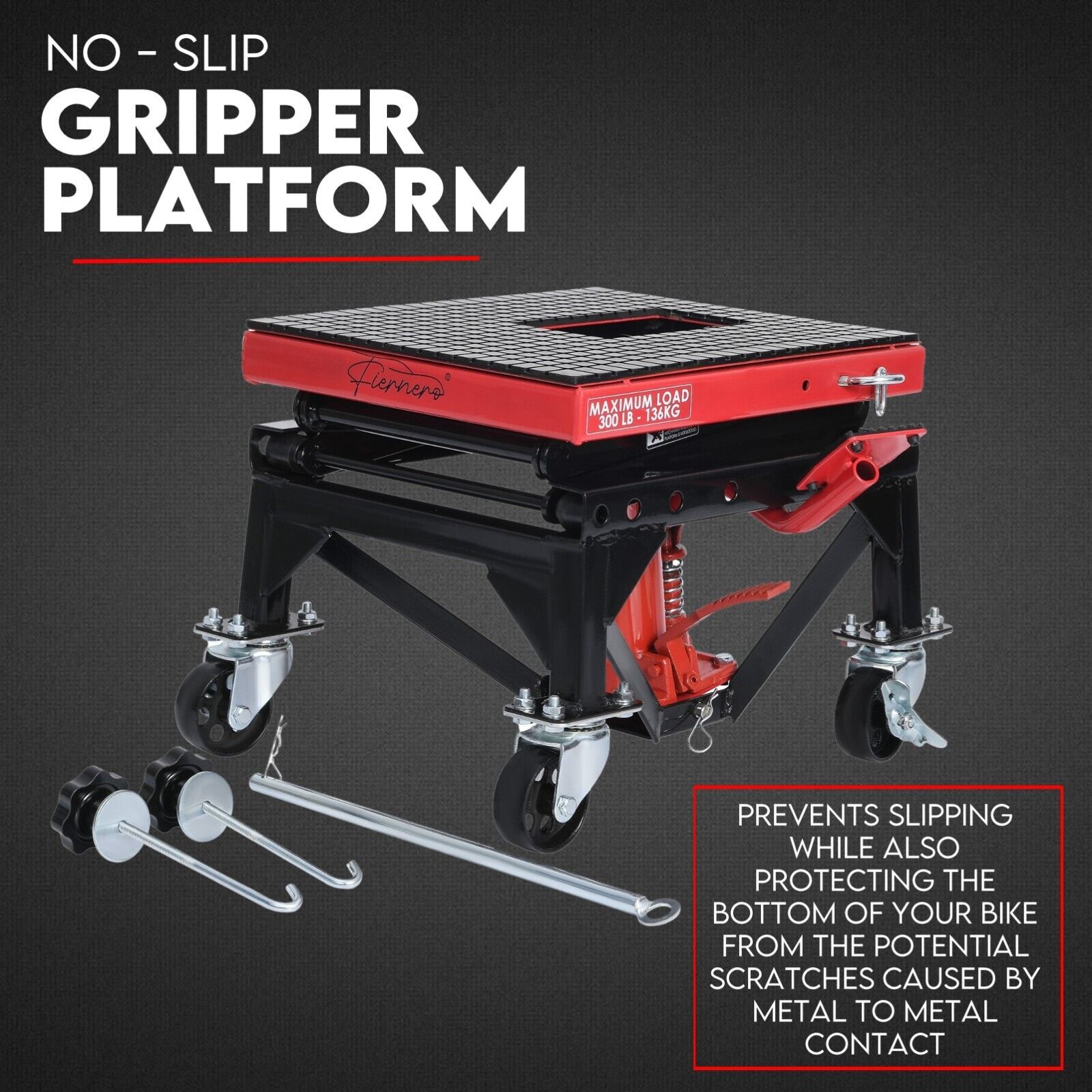 Motorcycle Scissor Lift Stand 136kg Hydraulic Motorbike Lifter Dirt Bike Jack V379-MOTOSCRLIFT001