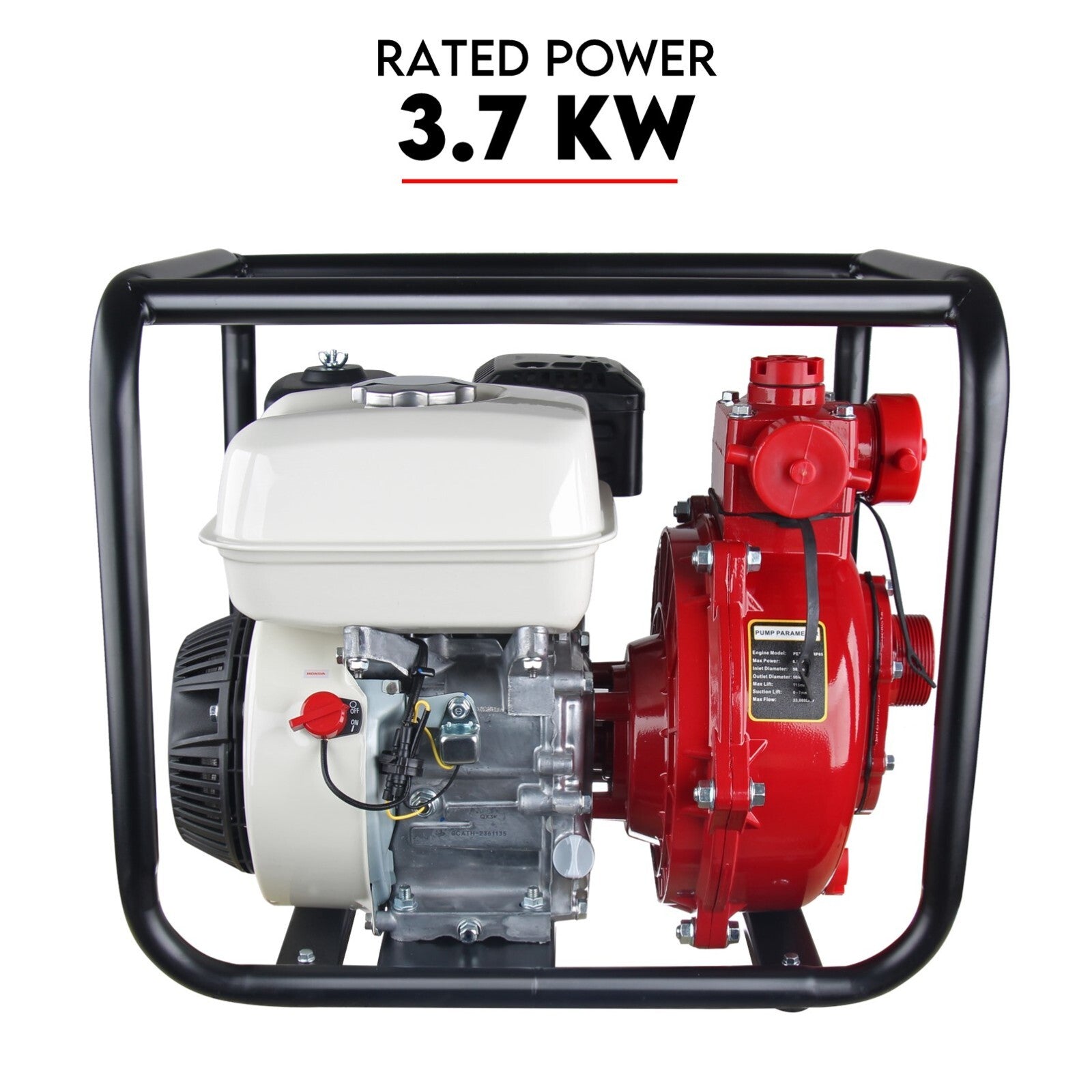 6.5HP Petrol Water Pump Honda GP200 Twin Impeller Irrigation Fire Fighting V379-PETRLWTRGP