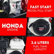 6.5HP Petrol Water Pump Honda GP200 Twin Impeller Irrigation Fire Fighting V379-PETRLWTRGP