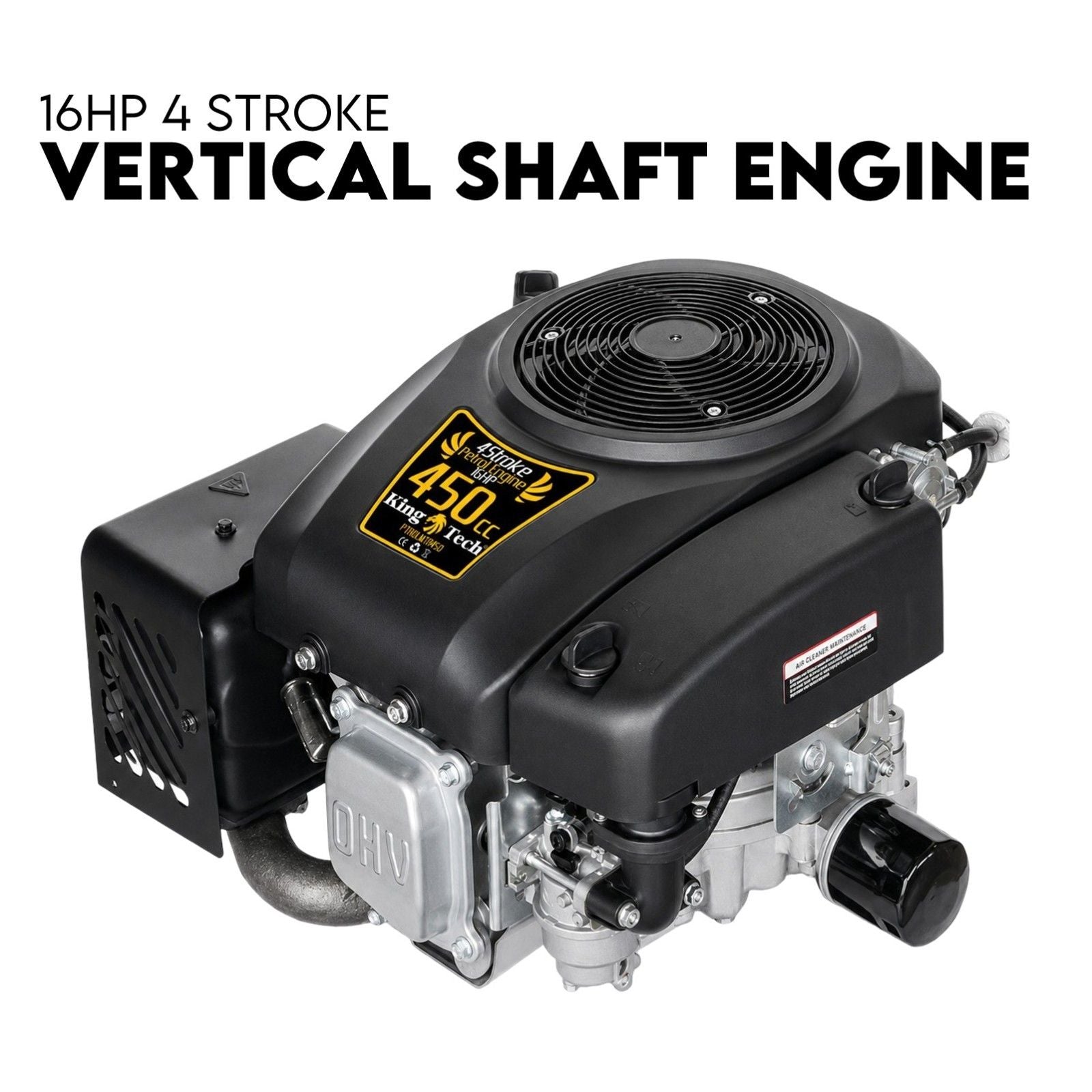 16HP Vertical Shaft Lawn Mower Engine Petrol 4 Stroke Ride on Motor V379-PTROLMTR451601