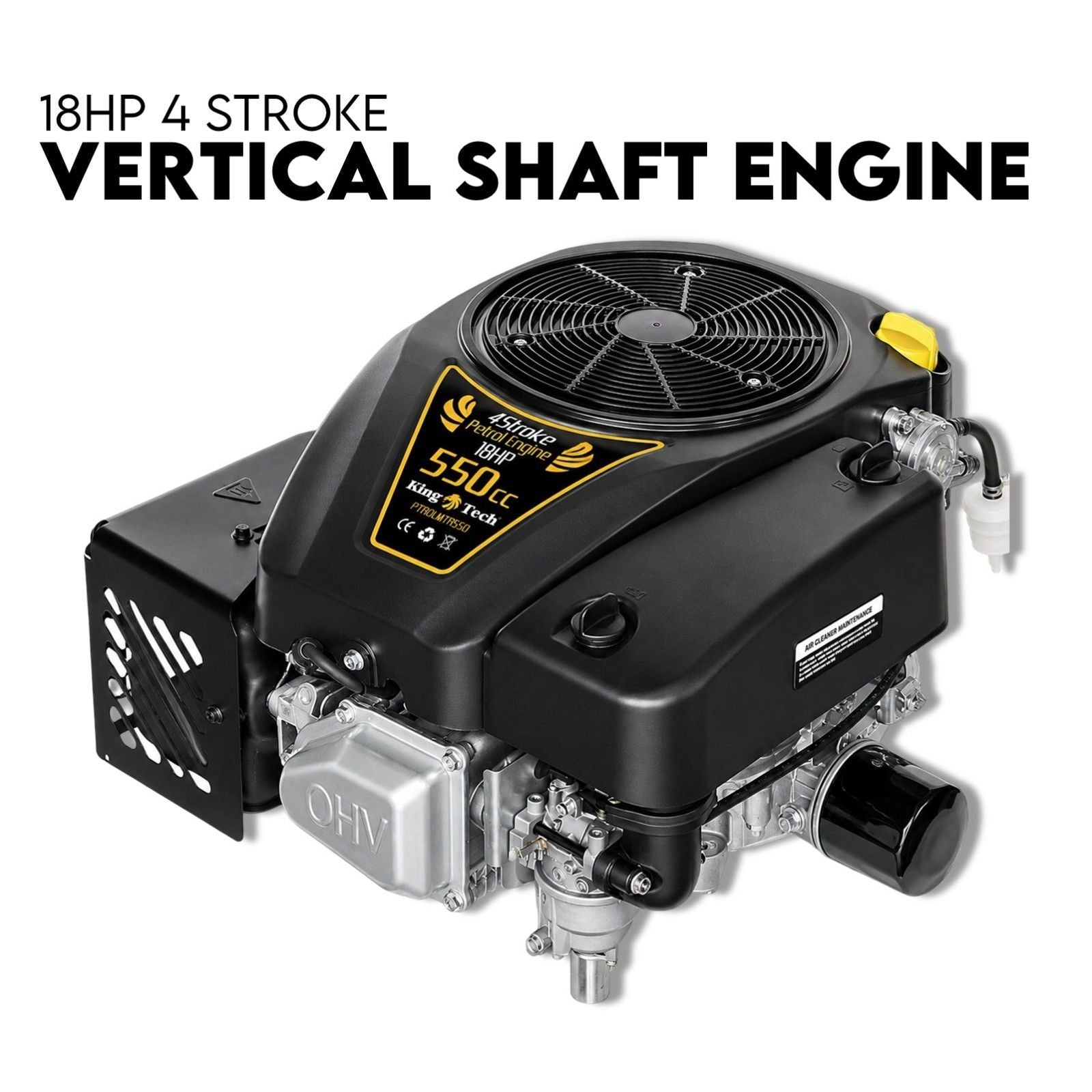 18HP Vertical Shaft Lawn Mower Engine Petrol Motor 4 Stroke OHV Ride On V379-PTROLMTR551801