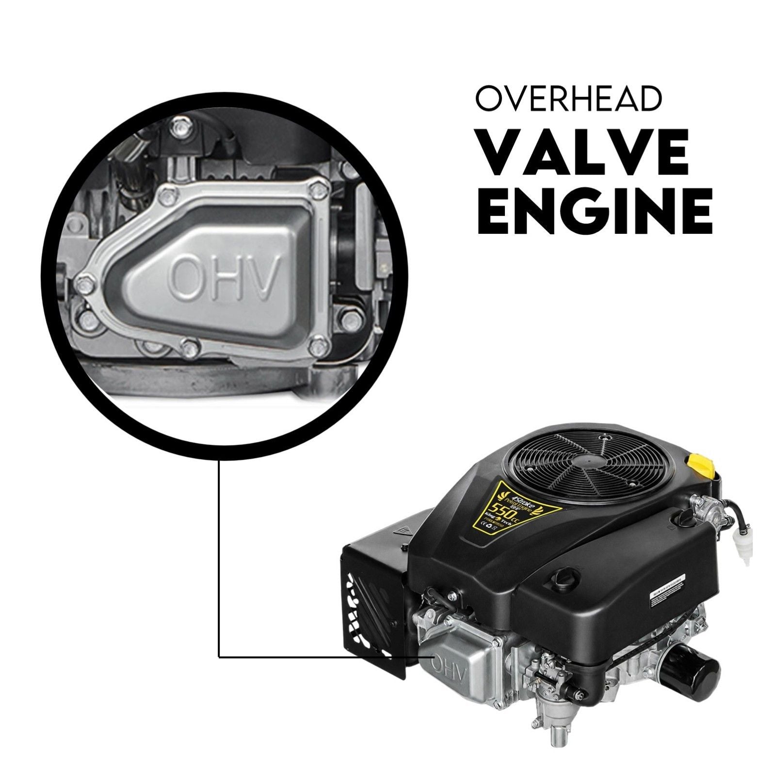18HP Vertical Shaft Lawn Mower Engine Petrol Motor 4 Stroke OHV Ride On V379-PTROLMTR551801